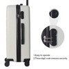 NAYSAYE Luggage ABS Hardshell 3 Piece Spinner Set with TSA Lock and Spacious Interior for Travel, White, 19.88"*10.63"*29.92" - 2 of 4
