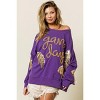 I am a Fashion junky BiBi Sequin Football Patches Game Day Sweatshirt - 3 of 4