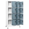 vidaXL Locker Cabinet Gray and dark gray Steel Large - 3 of 4