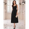 INSPIRE CHIC Women's Sleeveless Square Neck A-Line Cocktail Maxi Dress - 3 of 4