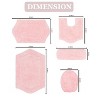 Waterford Tufted Bath Rug, Extra Soft and Absorbent, Non-Slip Plush Bath Carpet, Machine Wash Dry, bath rugs for Bathroom Floor, 5 Pcs Set, Pink - 3 of 4