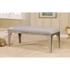 Simple Relax Dining Seating Bench in Silver and Light Gray - 2 of 4