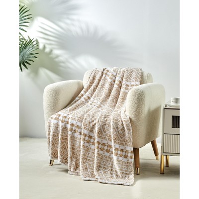 Noble House Super Comfy and Extra Cozy Microplush Tala Throw Blanket (50" x 60") - Tala