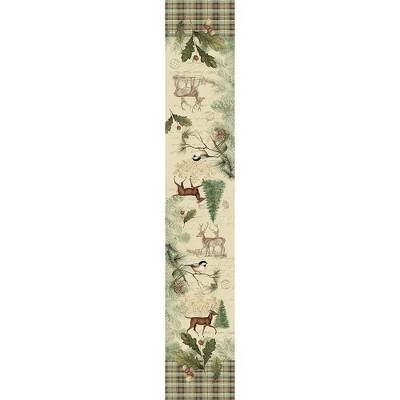 Woodland Forest Multicolor Polyester Table Runner