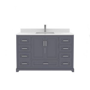 Maya Solid Wood Bathroom Vanity with Quartz Countertop – Handcrafted Luxury Vanity for Modern Homes - 1 of 4