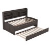 PAGED Twin Size Platform Bed Modern Wooden Bed Frame with Trundle, Open Shelves and Storage Drawers for Bedroom - 4 of 4