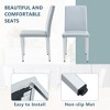FURNIinspire Dining Chairs Set of 2 PU dining chairs for Dining room, Silver Metal Legs versatile dining chairs, Gray, 16"*19"*35" - 4 of 4