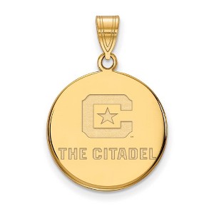 Black Bow Jewelry 10k Yellow Gold The Citadel Bulldogs NCAA Large Pendant - 1 of 3