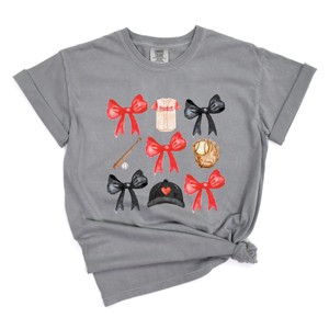 Simply Sage Market Coquette Baseball Red Chart Garment Dyed Tee - 1 of 4