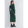 Hello Miz Women's Ribbed Long Sleeve Scoop Neck Maternity Midi Dress - 3 of 4