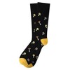Men's Black Color Mushroom Fungi Novelty Socks - 3 of 3
