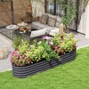 Aghana Digitals Dark Gray Galvanized Steel Raised Garden Bed: Modular Metal Planter with Safety - 2 of 4