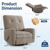 Recliner Chair, 360° Swivel Rocking Glider Chair with Adjustable Backrest & Footrest, Manual Recliner Glider, Cozy Corduroy Upholstered Armchair - 2 of 4
