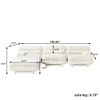 WJShome 4-Piece 109.83" L-shape Large Sectional Sofa with Removable Ottomans for Living Room - 3 of 4