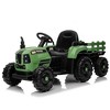 Lomsoe Ride on Tractor with Trailer,24V 400W Powered Electric Tractor Toy w/Remote Control,electric car for kids,Three speed adjustable - 2 of 4
