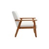 Leisure Chair, With Solid Wood Armrests And Legs, Ergonomics Seat Cushion & Backrest, Modern Accent Chair For Living Room, Bedroom, Office - 4 of 4
