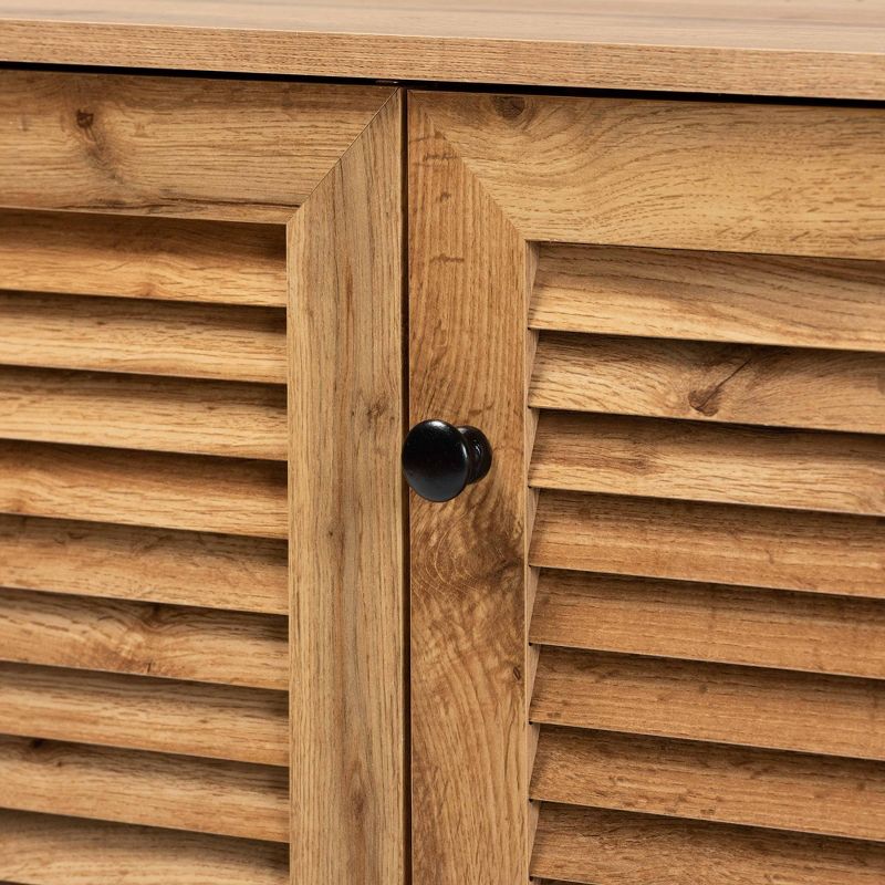 Coolidge Wood 3 Door Storage Cabinet Oak Brown - Baxton Studio, 6 of 14