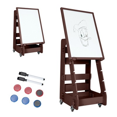 Costway All-in-One Wooden Kid's Art Easel Height Adjustable Paper