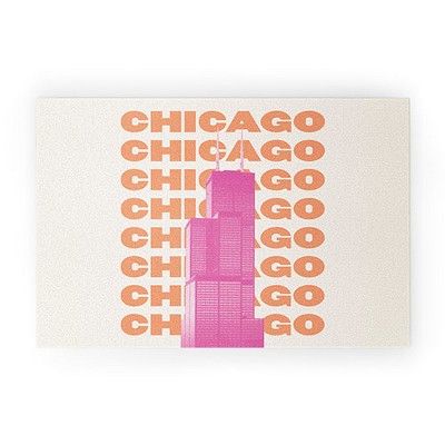 April Lane Art Chicago Willis Tower 30" x 20" Welcome Mat - Society6