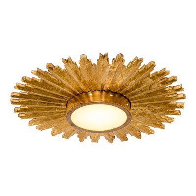 Parrot Uncle 21.6" Modern Gold LED Flush Mount Ceiling Light