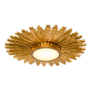 Parrot Uncle 21.6" Modern Gold LED Flush Mount Ceiling Light - 1 of 4