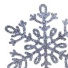 Transpac 5.5 Inch Silver Snowflake Tree Topper Gray Speckled Laser Cut Tree Toppers - 3 of 3