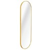 GlasFlength Full Length Mirrors Simple Oval Mirror Vanity Mirror Accent Mirror Metal Frame Mirror for Living Room, Gold, 20"*1.1"*63" - 2 of 4