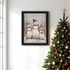 HomeRoots Snowman Trio Black Framed Wall Art - 2 of 4