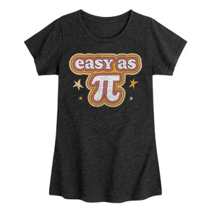 Girls' - Instant Message - Easy As Pi Fitted Short Sleeve Graphic T-Shirt - 1 of 4