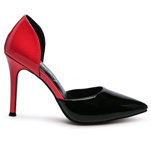 Candy Cane Patent Faux Leather High Heel Pumps Women - 1 of 4