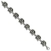 Black Bow Jewelry Men's Stainless Steel Antiqued Pirate Skull 8.5 Inch Bracelet - 2 of 4