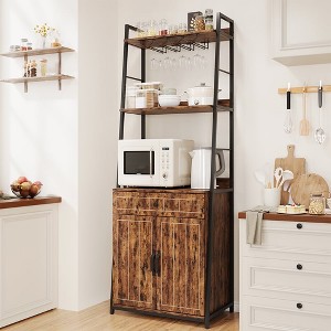 WhizMax 70.8" Industrial Kitchen Shelf, Large Microwave Storage Cabinet - 1 of 4