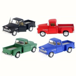 KiNSMART 1955 Chevrolet Stepside Pickup Truck 5 Inch 1:32 Scale Die Cast Metal Little Truck (-SetOf4 Matte) - 1 of 1