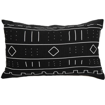 Bardon Pillow - Black/White - 12" x 20" - Safavieh