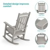 Sonkuki Patio Outdoor 4-Piece Adirondack Rocking Chairs with Big Armrests, Weather Resistant, Easy Installation, Lawn and Backyard - 4 of 4