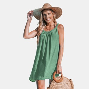 Women's Loose Scoop Neck Mini Cover-Up Dress - Cupshe - 1 of 4