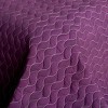 Slickblue Full/Queen 3PC Vermicelli-Quilted Quilt Set Handmade Purple Bedding Includes 2 Shams - 3 of 4