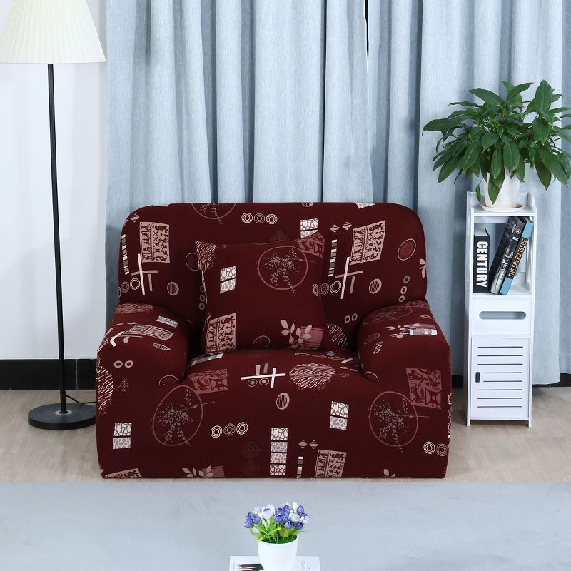 1 Pc Polyester Spandex Stretch Household Sofa Slipcovers - PiccoCasa, 2 of 5