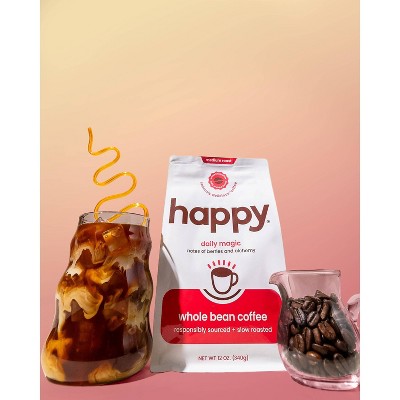 Happy Medium Roast Whole Bean Coffee - 12oz