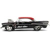 1957 Chevrolet Bel Air Black with Red Top "Pete's Auto Body: Black Widow" "Bigtime Muscle" Series 1/24 Diecast Model Car by Jada - 3 of 4