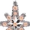 Northlight 11" Silver Lighted Tinsel Star of Bethlehem Christmas Tree Topper - Clear Lights - 3 of 3