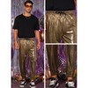INSPIRE CHIC Men's Sparkly Sequins Dance Metallic Pants - 4 of 4