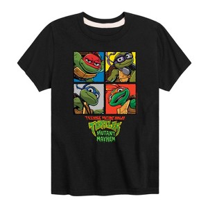 Boys' - Teenage Mutant Ninja Turtles Mutant Mayhem - Mutant Mahem Grid Short Sleeve Graphic T-Shirt - 1 of 4