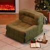 Cozy Corduroy Bean Bag Chair, Lazy Floor Sofa with Tufted Design and Plush Comfort - 2 of 4