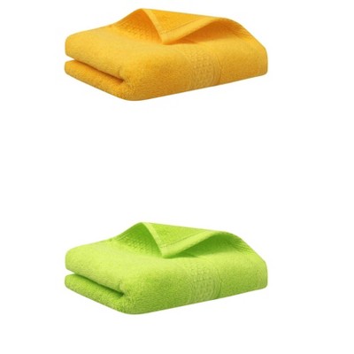 REGALWOVEN 2 Pack Cotton Absorbent Soft Decorative Bathroom Hand Towels 13" x 30"