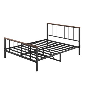 Bellemave Metal Platform Bed frame with Headboard and Footboard,Sturdy Metal Frame,No Box Spring Needed(Queen) - 1 of 4