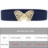 INSPIRE CHIC Women's Gold Butterfly Stretchy Vintage Elegant Elastic Waistband Belts 1 Pc - 4 of 4