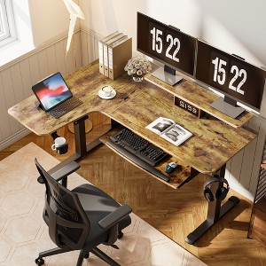 EUREKA ERGONOMIC 60"x23" L Shaped Standing Desk with Accessories Set - 1 of 4