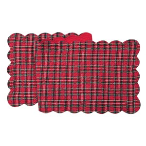 C&F Home 14" x 51" Red Plaid Table Runner - 1 of 4