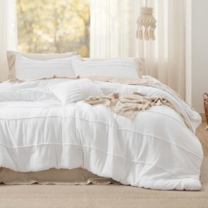 Bedsure Pinch Pleat Comforter Set,Textured Bedding with Elegant Pintuck Design, Soft and Lightweight - 1 of 4